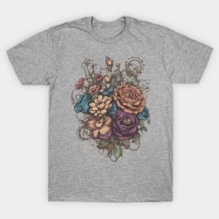 Steampunk flowers bouquet T-Shirt